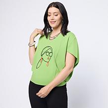 "As Is" Vivica A. Fox Collection V-Neck Cocoon Top