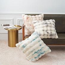 As IS W&C S/2 Faux Fur Pillows