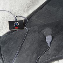 "As Is" Warm & Cozy Flannel Sherpa Heated Blanket - Queen