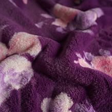"As Is" Warm & Cozy Floral Print Luxury Faux Fur Throw