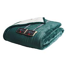 "As Is" Warm & Cozy Plush to Sherpa Heated Blanket - King