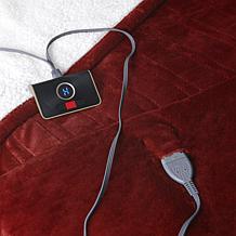 "As Is" Warm & Cozy Plush to Sherpa Heated Blanket - King