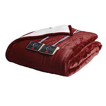 "As Is" Warm & Cozy Plush to Sherpa Heated Blanket - King