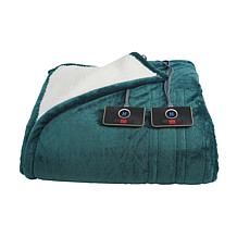 "As Is" Warm & Cozy Plush to Sherpa Heated Blanket - Twin