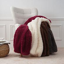 "As Is" Warm & Cozy Shaggy Faux Fur 50" x 60" Throw