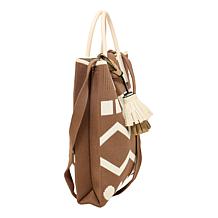 "As Is" Wildflower Small Knit Crossbody Tote with Tassel