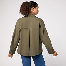 "As Is" WynneCollection 360 Stretch Long-Sleeve Collared Swing Jacket