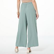 "As Is" WynneCollection Crepe Pant with Tab Detail