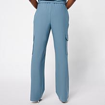 "As Is" WynneCollection Luxe Crepe Clean Cargo Straight Pant