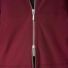 "As Is" WynneCollection Luxe Crepe Drawstring Hem Hoodie