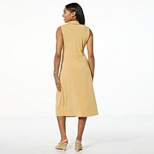 "As Is" WynneCollection Matte Jersey Tie Front Dress