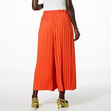 "As Is" WynneCollection Pleated Crepe Knit Pant with Pockets