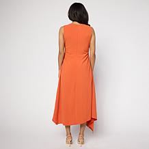 "As Is" WynneCollection V-Neck Sleeveless Asymmetric Hem Dress