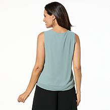 "As Is" WynneLayers Chiffon Double-Layer Tank Top 