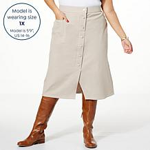 "As Is" WynneLayers Comfort Stretch Twill Pull-On Pencil Skirt