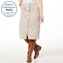 "As Is" WynneLayers Comfort Stretch Twill Pull-On Pencil Skirt