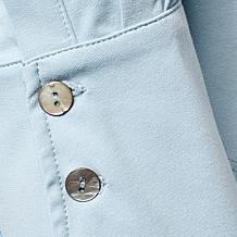 "As Is" WynneLayers Cotton Blend Long-Sleeve Cuff Detail Turtleneck...