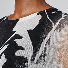 "As Is" WynneLayers Floral Print Pullover Sweater