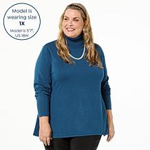 "As Is" WynneLayers Kiss of Cashmere Butterfly Turtleneck Sweater