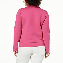 "As Is" WynneLayers Scuba Knit Button-Down Jacket