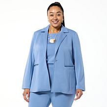 "As Is" WynneLayers Smooth Operator Blazer with Grommet Closure
