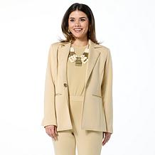 "As Is" WynneLayers Smooth Operator Blazer with Grommet Closure