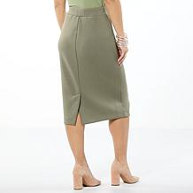 "As Is" WynneLayers Smooth Operator Scuba Knit Midi Pencil Skirt