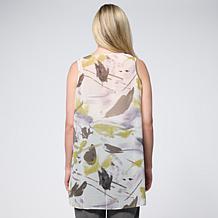 "As Is" WynneLayers Tunic Length Chiffon Tank with Side Slits