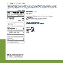 Augason Farms 1lb 2oz Dehydrated Cross Cut Celery - 36 Servings