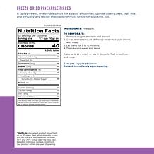 Augason Farms Freeze-Dried Pineapple Chunks Gluten Free