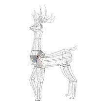august & leo 47" LED Jeweled Wrapped Reindeer