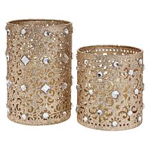 Glitter Icicle Candle Holders – shared in a roundup post on Candle Making