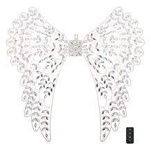 august & leo Jeweled Lit Angel Wings