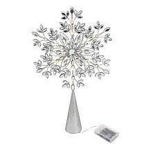 august & leo LED Jeweled Snowflake Tree Topper