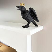 august & leo Set of 2 Jeweled Raven Statues