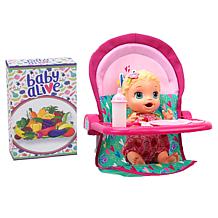 Baby Alive Doll Highchair 6-Piece Set - Green, Pink, Hearts