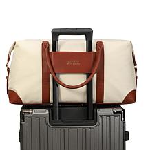 Badgley Mischka Barbara Canvas Tote Weekender Travel Bag