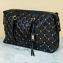 Badgley Mischka Quilted Travel Tote Weekender Bag
