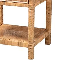 bali & pari Adelia Modern Bohemian 1-Drawer Nightstand