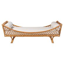 bali and pari Akemi Rattan Daybed with Cushion