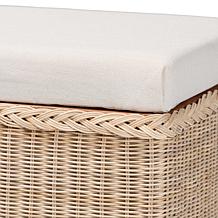 bali and pari Barid Rattan Storage Bench with Large Cushion 