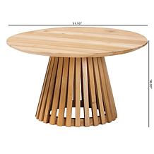 bali and pari Caribic Modern Round Acacia Wood Coffee Table