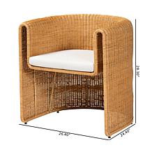 bali and pari Carina Rattan Barrel Dining Chair