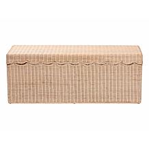 bali and pari Damita Rattan Storage Bench with Lid