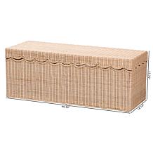 bali and pari Damita Rattan Storage Bench with Lid