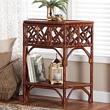 bali and pari Gaspar Rattan Console Table