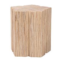 bali and pari Janeth Bohemian Grasscloth End Table - 18.1" x 16" x 16"