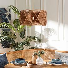 bali and pari Jeneth 19.7" Rattan Pendant Lampshade