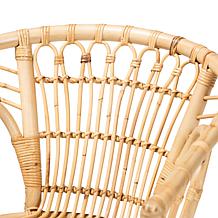 bali & pari Kaka Natural Rattan Dining Chair with Bamboo Accents