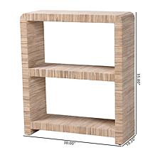 bali and pari Lucy Bohemian Grasscloth Bookshelf - 35" x 30"